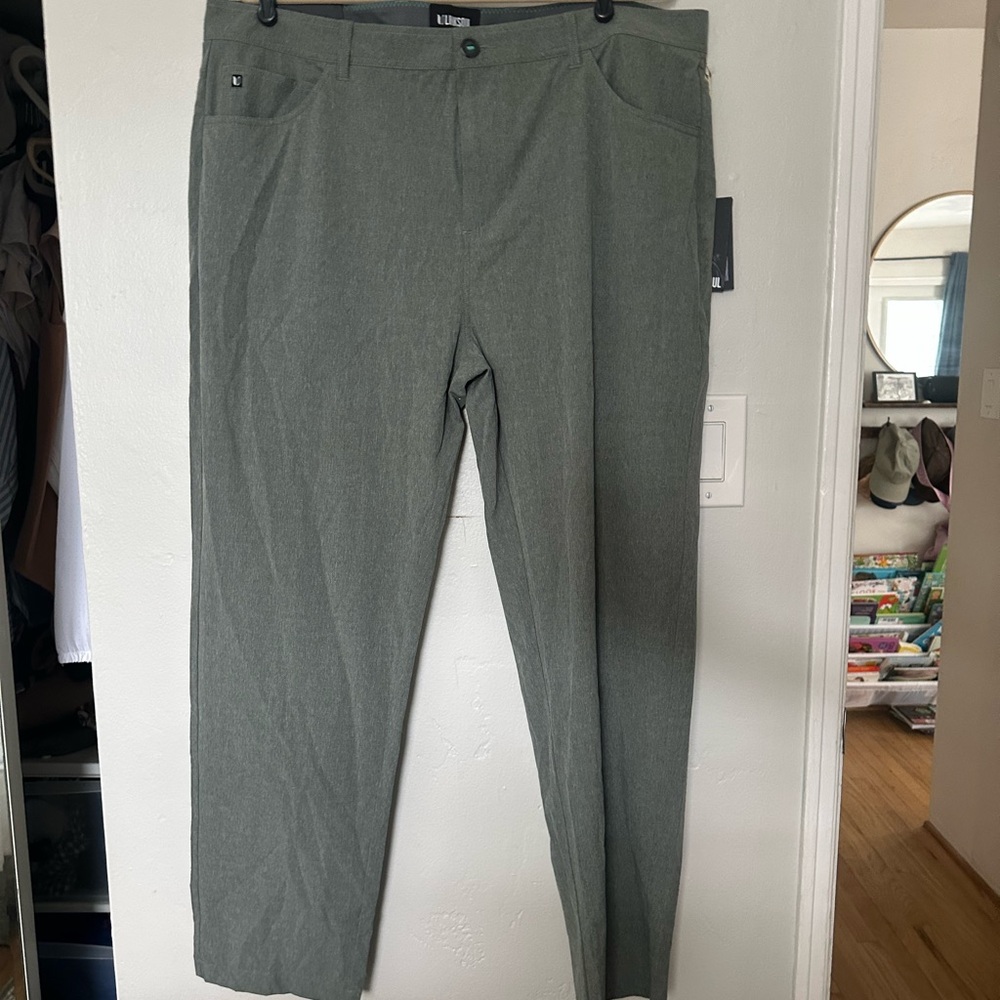 Linksoul Men's Olive Green Performance Chinos